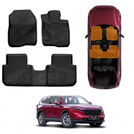 3D Floor Mats for Honda CRV CR-V RS Series 2023-2025 Heavy Duty All Weather TPE Car Mats Carpet Liner Set