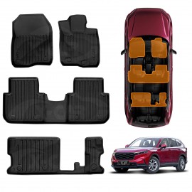 3D Floor Mats for Honda CRV CR-V RS Series 7-Seater 2023-Onwards Heavy Duty All Weather Car Mats Carpet Liner Set