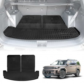 3D All Weather Boot Liner for Hyundai SantaFe Santa Fe 6/7 Seater 2024-Onwards Heavy Duty Cargo Trunk Cover Mat Luggage Tray