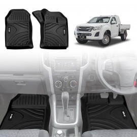 3D Floor Mats for ISUZU D-MAX DMAX Single Cab 2012-2020 All-Weather Heavy Duty Customized Car Carpet Liners Full Set