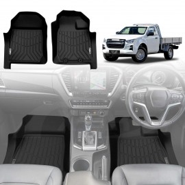3D Floor Mats for ISUZU D-MAX DMAX Single Cab 2020-Onwards Heavy Duty All Weather Car Mats Carpet Liner Set Car Accessories
