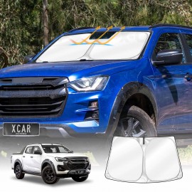 WindScreen Sun Shade for ISUZU D-MAX DMAX Dual Cab 2020-Onwards Blocks UV Rays Foldable Custom Sun Visor Sunshade Protector