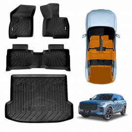 3D Floor Mats Boot Liner for Jaecoo J7 SHS PHEV 2024-Onwards All Weather Heavy Duty Cargo Car Trunk Luggage Tray