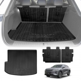 Boot Liner Kick Mats Set for Omoda Omoda 9 2025-Onwards All Weather Heavy Duty Cargo Car Trunk Back Seat Protector