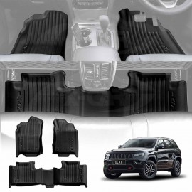3D Floor Mats for Jeep Grand Cherokee 2011-2021 Heavy Duty All Weather Car Mats Carpet Liner Set