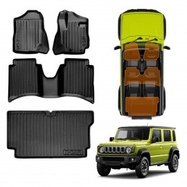 3D Floor Mats Boot Liner for Suzuki Jimny XL 5-Door 2023-Onwards Auto Transmission All Weather Heavy Duty Cargo Car Trunk Luggage Tray