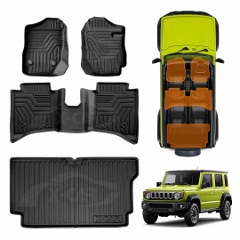 3D Floor Mats Boot Liner for Suzuki Jimny XL 5-Door 2023-Onwards Manual Transmission All Weather Heavy Duty Cargo Car Trunk Luggage Tray