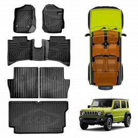 Floor Mat Boot Liner Back Seat Protector for Suzuki Jimny XL 5-Door 2023-Onwards Manual Transmission Heavy Duty Cargo Car Trunk Kick Mats Cover