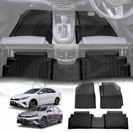 3D Floor Mats for Kia Cerato Hatch & Sedan 2018-2024 All Weather Heavy Duty Cargo Car Trunk Luggage Tray Accessories
