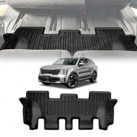 Third Row Seat Floor Mat for Kia Sorento 2020-Onwards Heavy Duty All Weather Car Mats Carpet Liner