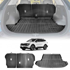 Boot Liner Back Seat Protector Combo for Kia Sportage 2021-2025 Heavy Duty Car Kick Mats Cover Cargo Trunk Mat