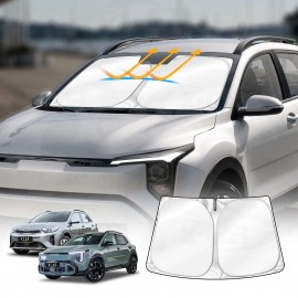 WindScreen Sun Shade for Kia Stonic 2020-Onwards Blocks UV Rays Foldable Custom Wind Screen Sun Visor Protector