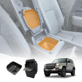 Centre Console Organizer Tray for Land Rover Defender with Cool Box 2020-Onwards Armrest Storage Box Cup Holder Car Accessories