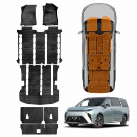 Floor Mats Boot Liner Set for LDV MIFA 9 MIFA9 2022-Onwards All Weather Heavy Duty Cargo Kick Mats Back Seat Protector Cover