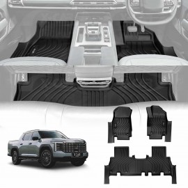 3D Floor Mats for LDV Terron 9 Dual Cab 2025-Onwards Heavy Duty All Weather Car Waterproof Interior Protection Liner Set