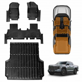 3D Floor Mats Tub Liner for LDV Terron 9 Dual Cab 2025-Onwards All Weather Heavy Duty Cargo Car Trunk Luggage Tray