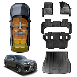 Boot Liner & Floor Mats for Lexus LX Series LX500d LX600 2021-Onwards Heavy Duty Cargo Trunk Mat Luggage Tray