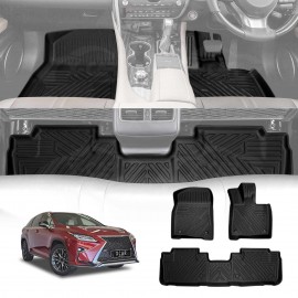 3D Floor Mats for Lexus RX200t RX300 RX350 RX450h 2016-2022 Heavy Duty All Weather Car Mats Carpet Liner Set