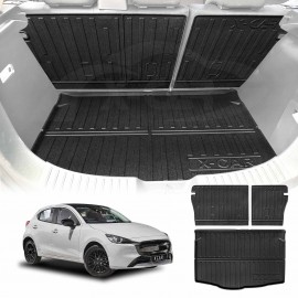 Boot Liner Back Seat Protector for Mazda 2 Hatch 2014-2025 DJ Series All Weather Heavy Duty Cargo Car Trunk Kick Mats