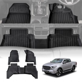 3D Floor Mats for Mazda BT-50 BT50 Dual Cab TF Series 2020-Onwards Heavy Duty All Weather Car Mats Carpet Liner Set Car Accessories