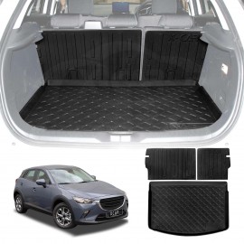 Boot Liner Back Seat Protector for Mazda CX-3 CX3 2015-2025 All Weather Heavy Duty Cargo Car Trunk Kick Mats