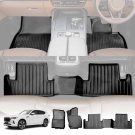 3D Floor Mats for Mazda CX-60 CX60 2023-Onwards Heavy Duty All Weather Floor Liner Complete Set Front Rear 2 Row Seat