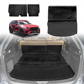 Boot Liner Set for Mazda CX-70 CX70 2024-Onwards All Weather Heavy Duty Car Trunk Back Seat Protector Cargo Kick Mats