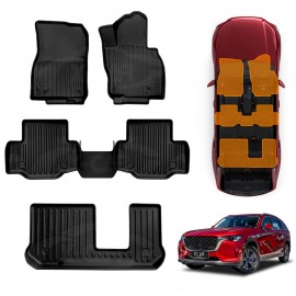 3D Floor Mats for Mazda CX-80 CX80 2024-Onwards Heavy Duty All Weather Car Mats Carpet Liner Set