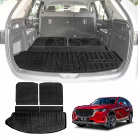 Boot Liners for Mazda CX-80 CX80 2024-Onwards All Weather Heavy Duty Cargo Trunk Cover Mat Luggage Tray 3 Pcs Version Car Accessories