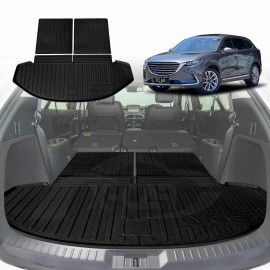 Boot Liner for Mazda CX-9 CX9 2016-2025 Heavy Duty Cargo Trunk Mat Luggage Tray 3 Pcs Version
