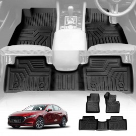 3D Floor Mats for Mazda 3 BP Series Hatch Sedan 2019-Onwards Heavy Duty All Weather Car Mats Carpet Liner Set