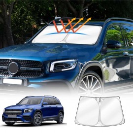 WindScreen Sun Shade for Mercedes-Benz GLB series 2020-2025 Blocks UV Rays Foldable Custom Wind Screen Sun Visor Protector