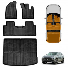 3D Floor Mats Boot Liner Set for MG HS AS33 Series 2024-Onwards All Weather Heavy Duty Cargo Car Trunk Luggage Tray Acessories
