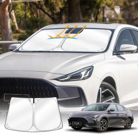 Windscreen Sun Shade for MG MG5 2023-2025 Blocks UV Rays Foldable Custom Wind Screen Sun Visor Protector