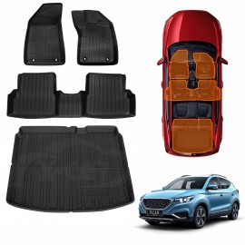 3D All-Weather Floor Mat Boot Liner Carpet for MG ZS/ZST 2018-2024 Heavy Duty Cargo Trunk Mat Luggage Tray