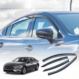 Premium Weathershields for Mazda 6 Sedan 2012-2025 Car Weather Shields Wind Deflectors Window Sun Visor 4-Piece Set