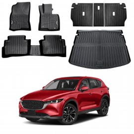 Floor Mat Boot Liner Back Seat Protector for Mazda CX5 CX-5 2022-2025 Heavy Duty Cargo Car Trunk Kick Mats Cover