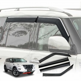 Weathershields for Nissan Patrol 2012-Onwards Y62 Series Car Weather Shields Wind Deflectors Window Sun Visor
