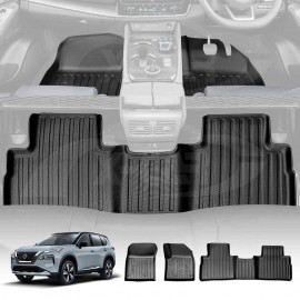 3D All-Weather Floor Mats for Nissan X-trail Xtrail T33 Petrol 2022-2025 Heavy Duty Carpet Liners Accessories