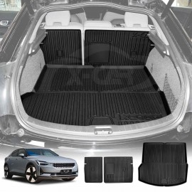 Boot Liner Back Seat Protector for Polestar 2 2021-Onwards All Weather Heavy Duty Cargo Car Trunk Kick Mats