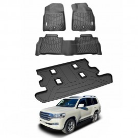 3D All-Weather Floor Mat Boot Liner Carpet for Toyota LandCruiser 200 LC200 Series 2007-2021 Heavy Duty Cargo Trunk Mat Luggage Tray