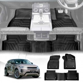 3D Floor Mats for Land Range Rover Evoque 2019-Onwards All Weather Heavy Duty Cargo Car Trunk Luggage Tray Accessories