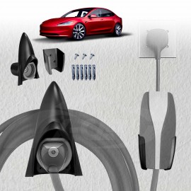 Rocket Style Charger Holder for Tesla Model Y L 6-Seat 2026-Onwards Charging Cable Organizer Wall Mount Adapter Connector with Chassis Bracket