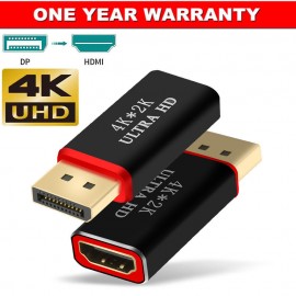 4K Ultra HD Aluminium Display Port DP Male to HDMI Female Adapter Converter