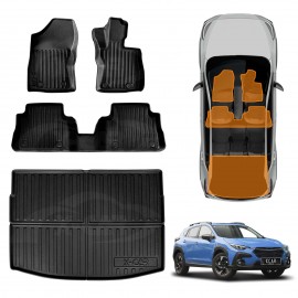 3D Floor Mats Boot Liner for Subaru Crosstrek 2023-Onwards All Weather Heavy Duty Cargo Car Trunk Luggage Tray