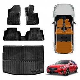 3D Floor Mats Boot Liner for Subaru Impreza G6 Hatch 2023-Onwards All Weather Heavy Duty Cargo Car Trunk Luggage Tray