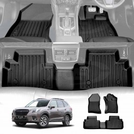 3D Floor Mats for Subaru Forester 2018-2024 Heavy Duty All Weather Car Mats Carpet Liner Set