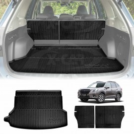 Boot Liner Back Seat Protector for Subaru Forester 5th Gen 2018-2025 With Subwoofer All Weather Heavy Duty Cargo Car Trunk Kick Mats
