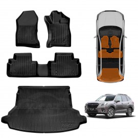 3D Floor Mats Boot Liner for Subaru Forester 2018-2024 All Weather Heavy Duty Cargo Car Trunk Luggage Tray