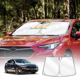 WindScreen Sun Shade for Subaru Impreza G6 Hatch 2023-Onwards Blocks UV Rays Foldable Custom Wind Screen Sun Visor Protector